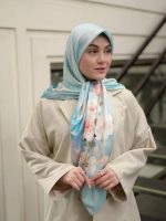 روسری ابریشم اعلا برند ملیحا طرح - تصویر 3