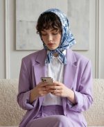مینی اسکارف ابریشم چاپی - تصویر 2
