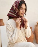 مینی اسکارف ابریشم چاپی - تصویر 3