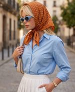 مینی اسکارف ابریشم چاپی - تصویر 4